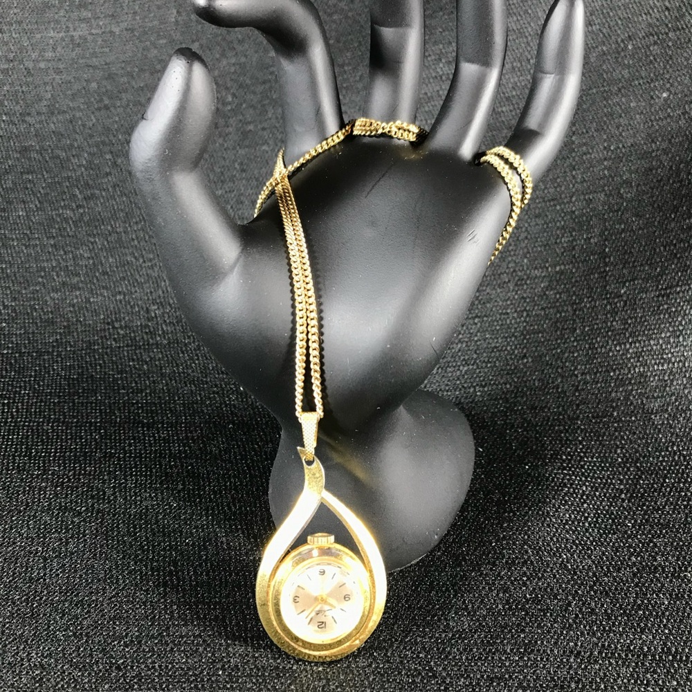 Vintage Gold Necklace Watch